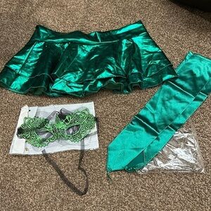 2pcs Masquerade mask and fingerless gloves dance costume theater